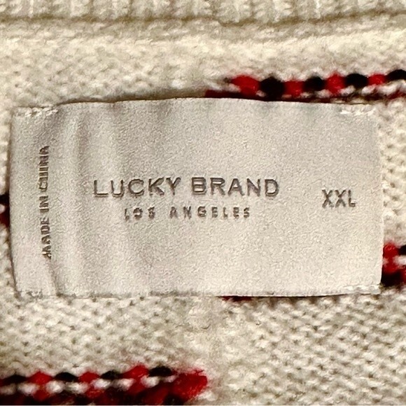 Lucky Brand Oversized Boxy Cotton Blend Pullover Sweater Sz XXL - Picture 2 of 5